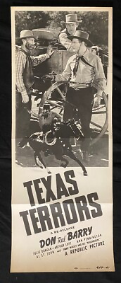 #ad Texas Terrors Insert Movie Poster Don Red Barry $131.75