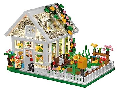 #ad Flower House Building Mini Set City Street View Greenhouse Building Blocks T... $43.62