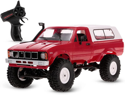 #ad WPL RC Truck C24 1:16 4x4 4WD Scale Crawler Pickup Off Road RTR Car R C Red $74.99