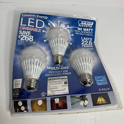 #ad Feit Electric 40W LED Dimmable Bulbs 3 Pack 500 Lumens Light Bulbs Replacement $11.99