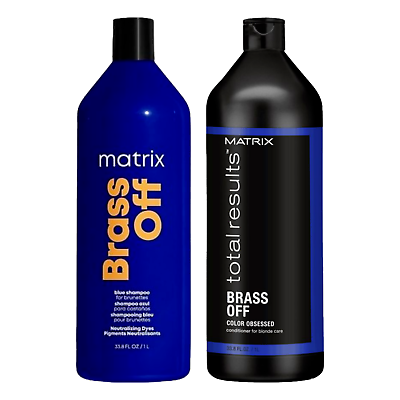 #ad Matrix Total Results BRASS OFF Shampoo and Conditioner DUO Set 33.8 oz Each $44.99