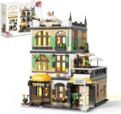 #ad City Restaurant Building Mini Sets with LED STEM Learning Toy Building Block fo $44.88