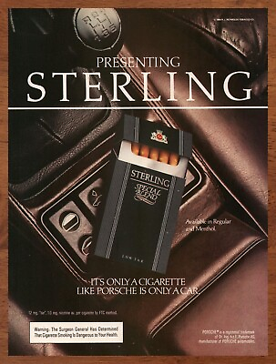 #ad 1984 Sterling Special Blend Cigarettes Print Ad Poster Car Man Cave Wall Art 80s $14.99