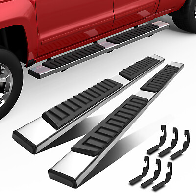 #ad 6quot; Nerf Bar Side Step Running Board For 07 18 Silverado Sierra Double Ext Cab $129.80