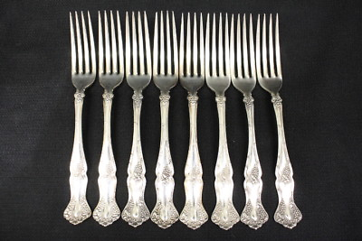 #ad Set of 8 Rogers Bros quot;Vintagequot; Pattern 7.5quot; Dinner Forks; Near Mint 9 $99.99