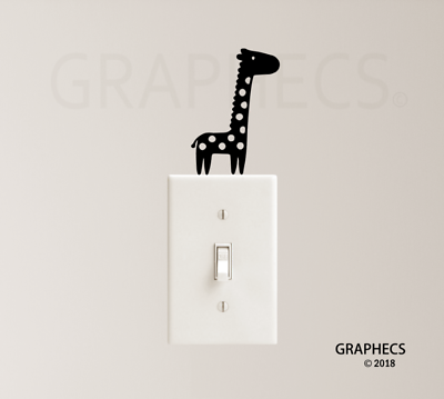 #ad Giraffe Vinyl Decal Sticker Animal Light Switch Kids Home Decor $15.99