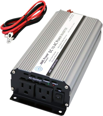 #ad PWRINV800W Power Inverter with Cables 800W Continuous Power 1600W Surge Peak P $110.99