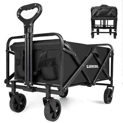 #ad Foldable Camping Trolley Durable Small Metal Cart For Camping Travel $87.95