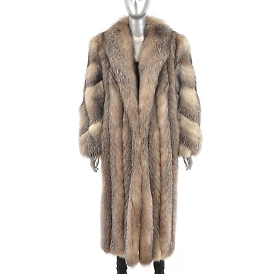 #ad Crystal Fox Coat Size M $440.00