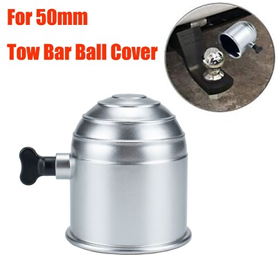 #ad Special Tow Ball Cover Car With Screw Caravan Plastic Ships Black Silver $11.87