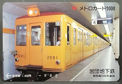 #ad #ad Eidan Subway 2000 type Metro Card Marunouchi Line Prepaid Cards Used Japanese $15.99