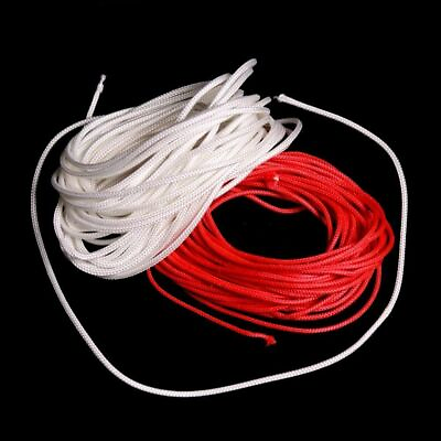 #ad 5M 1.2 1.6mm White Red PE Braided Fishing Line for Jig Hook Rigging PE Wire Core $11.30