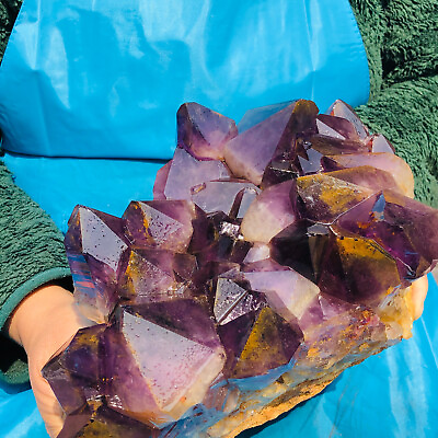 #ad 12.1LB Natural Amethyst quartz cluster crystal specimen mineral point Healing $420.00
