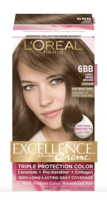 #ad L#x27;Oreal Excellence Crème 6BB Light Beige Brown Hair Color NIB $14.99