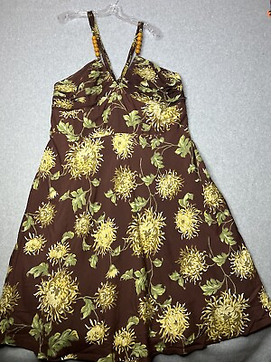 #ad Donna Ricco Sleeveless Dress 18W Womens Plus Colorful V Neck Floral NWT Tropical $35.00