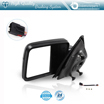 #ad Driver Side Black Cover View Mirror For 2004 2014 Ford F150 Truck Power Heated $55.43