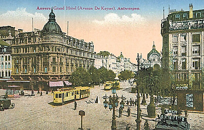 #ad VIntage Postcard Anvers Grand Hotel Avenue De Keyser Antwerpen Belgium $7.99