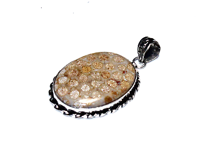 #ad Coral Fossil Handmade Gemstone Jewelry Pendent Size 2.5 Inches $8.99