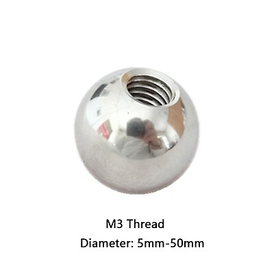 #ad 5mm 6mm 7mm 8mm 50mm Stainless Steel Ball with M3 Female Threaded Bearings $70.92