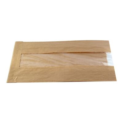 #ad PacknWood 210SVIS2818 11 inch Brown Kraft Bag with Window 1000 CS $108.99