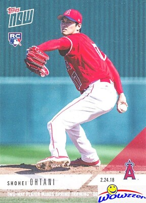 #ad 2018 Topps Now #ST 4 Shohei Ohtani FIRST PRINTED TOPPS PITCHING ROOKIE MINT LE $29.95