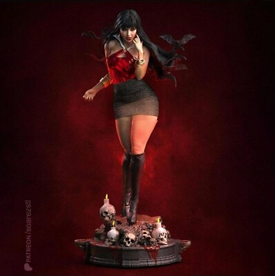 #ad 26cm 35cm Sexy Vampirella Unpainted Gk Resin Kits 3D Printed Comics Figure Model $78.19
