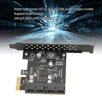 PCIE To USB 3.2 Expansion Card USB 3.2 Gen1 PCIe Card High Speed For Small $18.93
