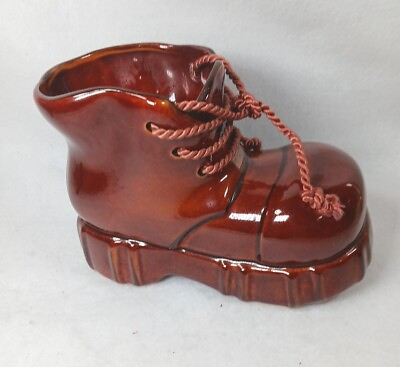 #ad Ceramic Large Old Brown Boot Planter VFR Laberderweinting 85 Souvenir Cottage $15.00