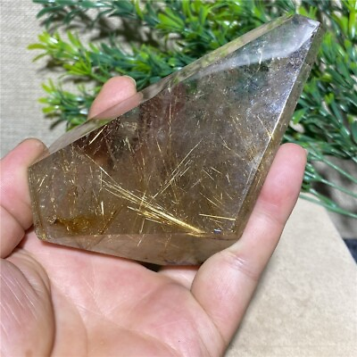 #ad Natural Golden Rutilated Quartz Crystal $137.99