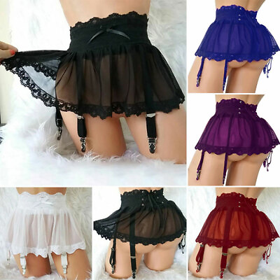 #ad Womens Pleated Mini Skirt Micro Short Dress Sexy See Through Skirts Club Costume $10.99