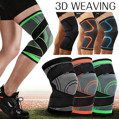 #ad Athletics Knee Support Compression Sleeve Running Sports Brace Joint Pain Relief $7.99