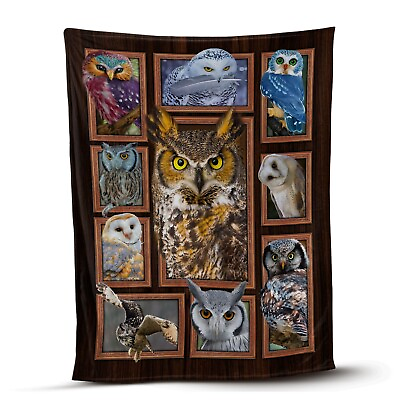 #ad Owl Blanket Owl 3D Fleece Sherpa Blanket Owl Lover Gift Ideas $76.46