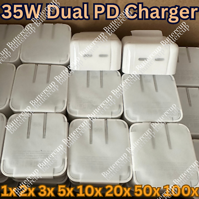#ad 35W Dual USB C Wall Adapter Fast Power Charger For Apple iPhone 14 15 8 iPad Lot $523.17