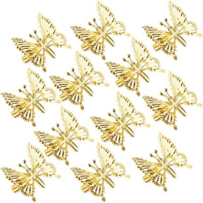 #ad 12 Pcs Butterfly Hair Clips Metal Hair Barrettes for Women Girls $11.99