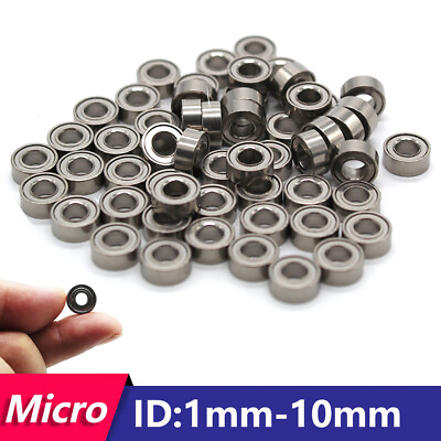 #ad Miniature Ball Bearings Small Micro Mini 1 1.5 2 2.5 3 4 5 6 8 10mm Inner Dia. $5.31