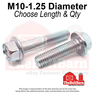 #ad M10 1.25 Class 10.9 JIS Hex Flange Screws Bolts Zinc Clear Pick Length amp; Qty $563.08