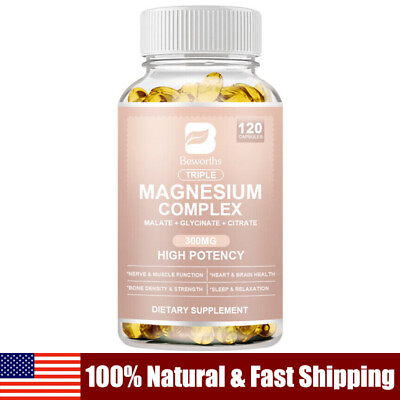 #ad Magnesium Complex Capsules 300Mg Support Heart amp; Brain HealthBone Strength $13.89