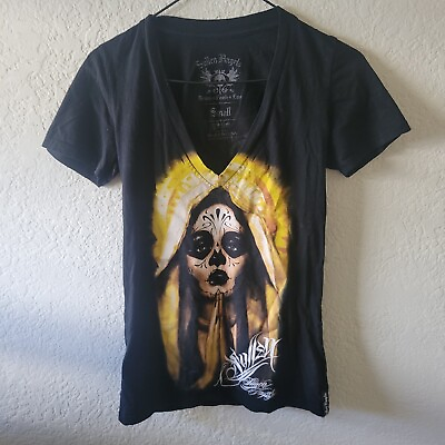 #ad Sullen Angels womens v neck tee shirt sz S Small preowned $20.00
