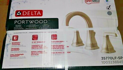 #ad Delta Portwood 8 in. Widespread 2 Handle Bathroom Faucet in SpotShield Brushed N $124.44