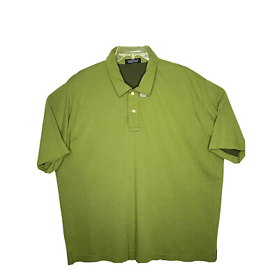 #ad Page amp; Tuttle Vintage Wash Mens XXL Polo Shirt Short Sleeve Green Preowned $10.00