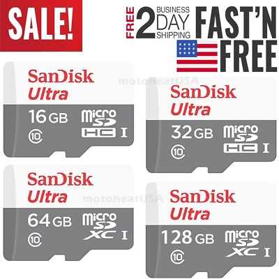 #ad SanDisk Micro SD Card 16GB 32GB 64GB 128GB TF Class 10 for Smartphones Tablets $5.20