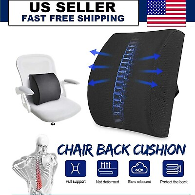 #ad Orthopedic Memory Foam Seat Cushion Lumbar Back Support Pillow Pain Relief Car $18.80