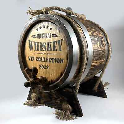 #ad Oak Barrel Keg Brandy Wine Drinks Whisky Beer Sake Rum Bourbon 1.32 Gallon 5L $160.00