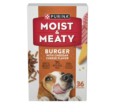 #ad Purina Moist amp; Meaty Burger With Cheddar Cheese Flavor Dry Soft Dog Food Pouches $19.57