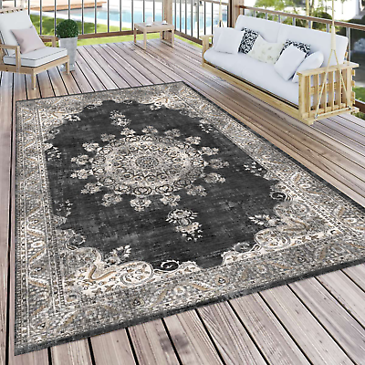#ad RAY SILVER Area Rug Entryway Washable Rugs Hallways Bedrooms and Kitchen $129.90