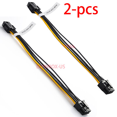 #ad X2 PCI e Power Cable 6 Pin to 8 Pin Adapter Converter for Video GPU Graphic Card $6.98