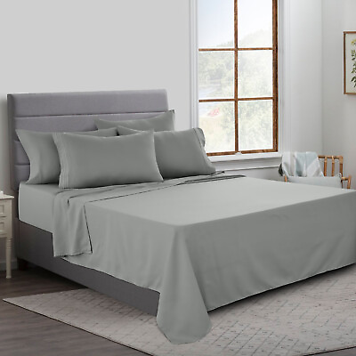 #ad Bed Sheet Set 6 Piece Bedding Comfort Microfiber Deep Pocket 1800 Series Sheets $24.50