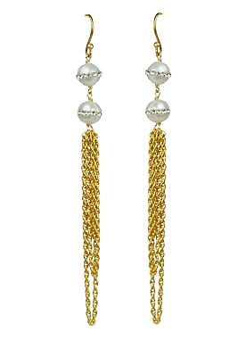 #ad Double White Pearl Statement Earrings $108.20