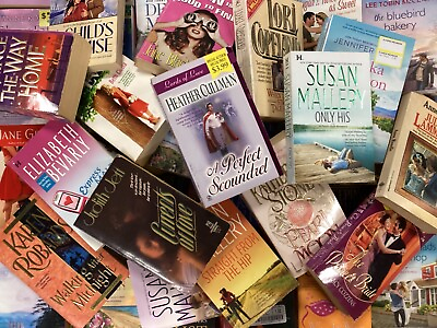 #ad Bookseller Bargain Lot #74 Various Contemporary Romance Fiction Box of 53 MMPB’s $35.23