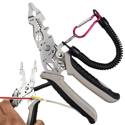 #ad Wire Stripper Pliers Multifunctional Electric Cable Stripper Crimper Cutter Tool $17.19
